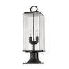 Z-Lite Sana 2 Light Outdoor Pier Mounted Fixture, Black And Seedy 592PHMR-533PM-BK